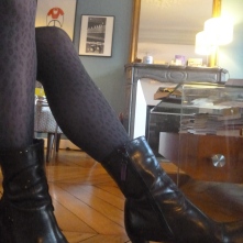 leopard print tights, Gambettes Box, monochrome outfit, floris van bommel boots